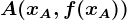 A(xA,f(xA))