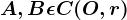 A,B\epsilon C(O,r)