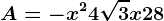 A=-x^2+4\sqrt3x+28