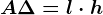 A\Delta =l\cdot h