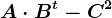 A\cdot B^t-C^2
