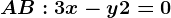 AB:3x-y+2=0