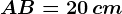 AB= 20 \, cm