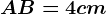 AB= 4 cm
