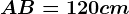AB=120 cm