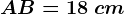 AB=18\ cm