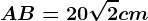 AB=20\sqrt2 cm