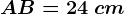 AB=24\ cm