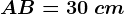 AB=30\ cm