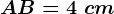 AB=4\ cm