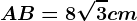AB=8\sqrt3cm