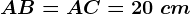 AB=AC=20\ cm