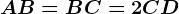 AB=BC=2CD