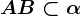 AB\subset \alpha