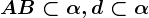 AB\subset \alpha , d\subset \alpha