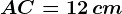 AC=12\, cm