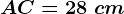 AC=28\ cm