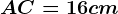 AC = 16 cm