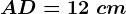 AD=12\ cm