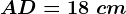 AD=18\ cm