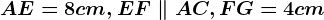 AE=8cm,EF \parallel AC,FG=4cm