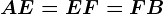 AE=EF=FB