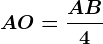 AO=\fracAB4