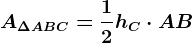 A\Delta ABC=\frac12hC\cdot AB