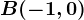 B(-1,0)