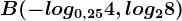 B(-log0,254,log28)