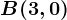 B(3,0)