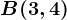 B(3,4)