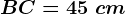BC=45\ cm