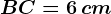 BC=6\, cm