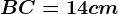 BC = 14 cm