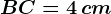 BC = 4 \, cm