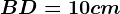 BD = 10 cm