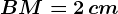 BM = 2\, cm