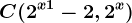 C(2^x+1-2,2^x)
