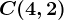 C(4,2)