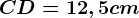 CD=12,5cm