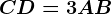 CD=3AB