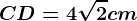 CD=4\sqrt2 cm