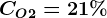 CO2 = 21%