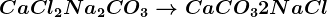 CaCl2+Na2CO3--> CaCO3+2NaCl