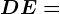 DE=
