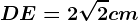 DE=2\sqrt2cm