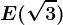 E(\sqrt3)