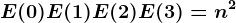 E(0)+E(1)+E(2)+E(3)=n^2
