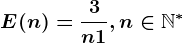 E(n)=\frac3n+1, n\in \mathbbN^*